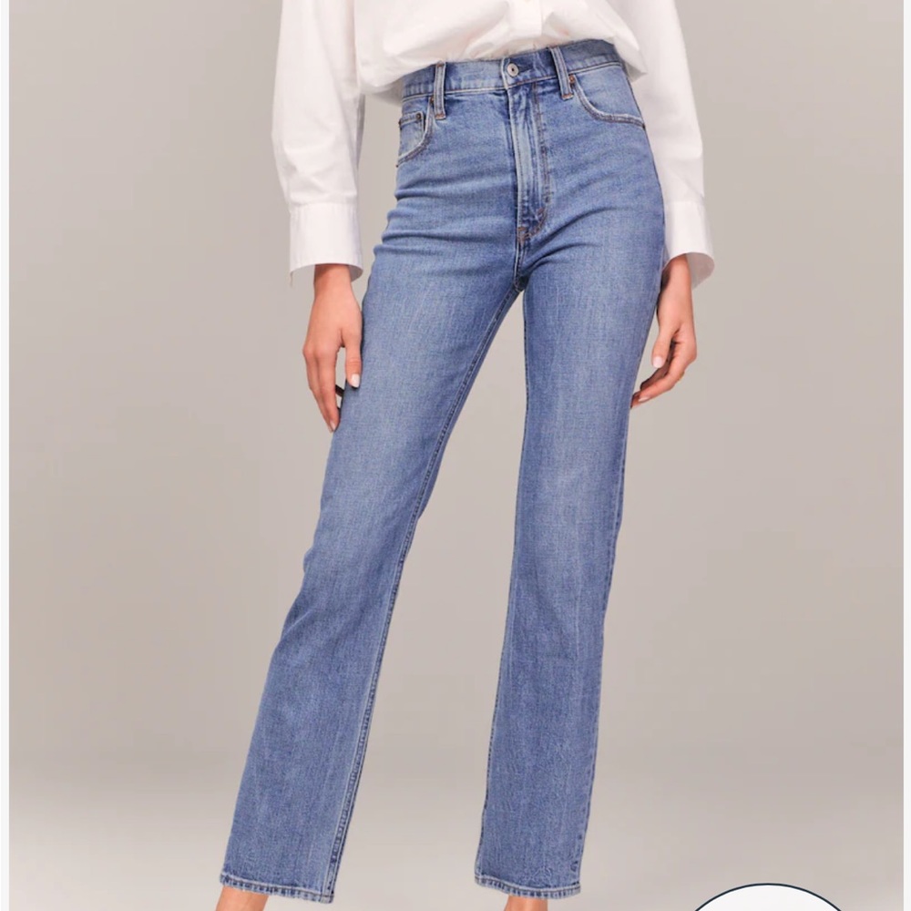 Brand new size 25 Abercrombie ultra high rise ankle straight jean